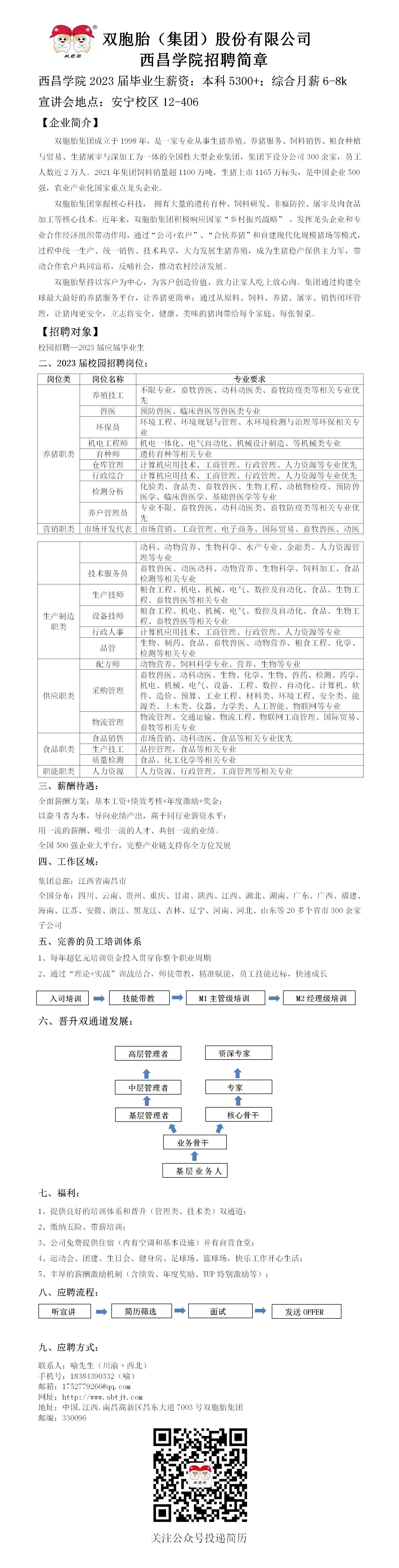 2023双胞胎集团校园招聘-西昌学院招聘简章(1)_01